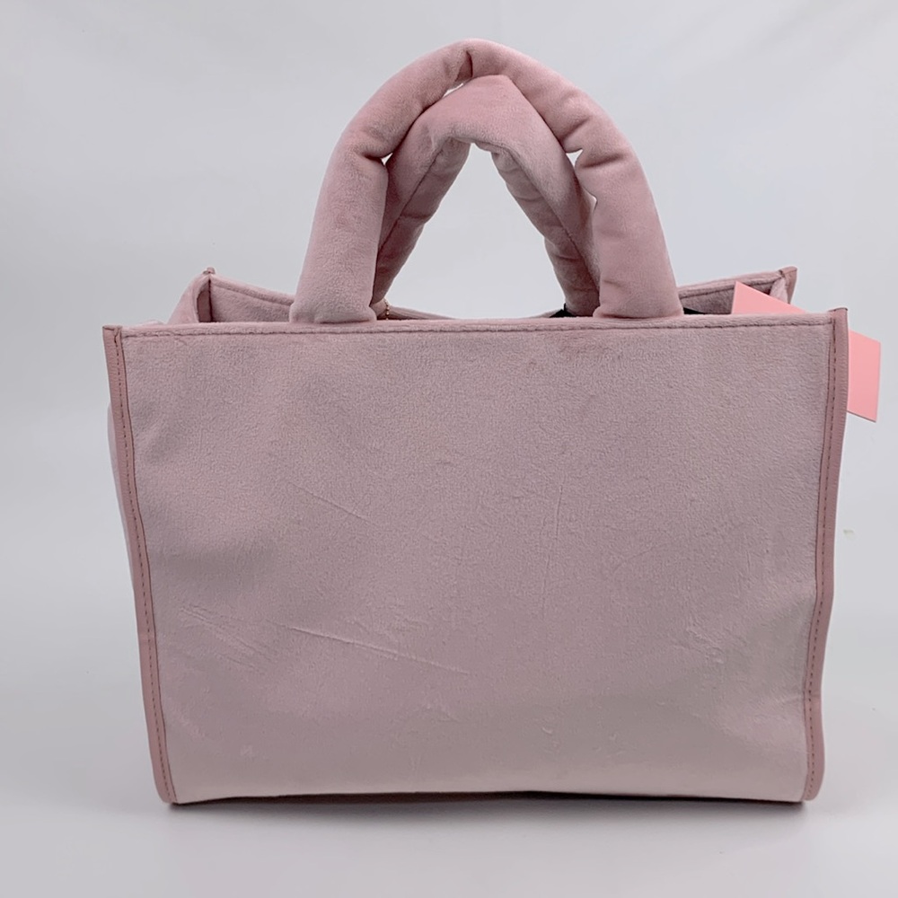 Juicy Couture Blush Pink Diamond Extra Spender Tote Heart Charm Cross strap NEW - Picture 3 of 16